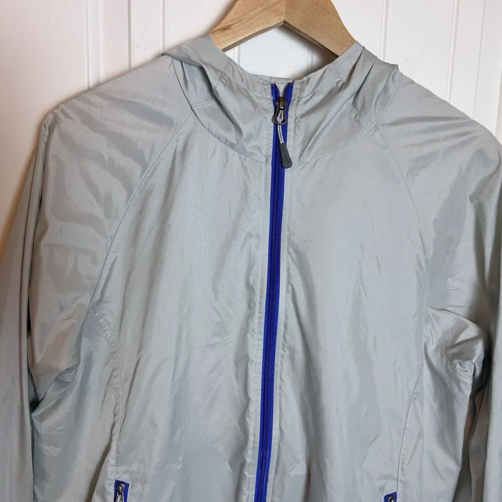 The North Face Antora Rain Jacket Men's Medium Gray Full Zip Hooded Windbreaker